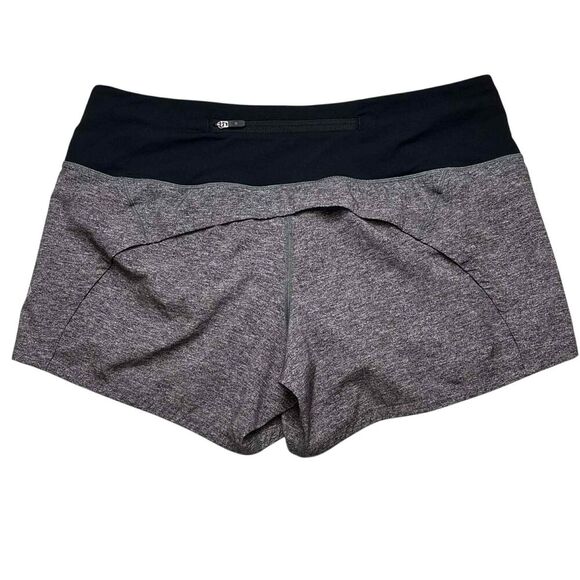 Lululemon Run Times Mid-Rise Short 4" *Heather Lux Multi Black - Picture 4 of 9